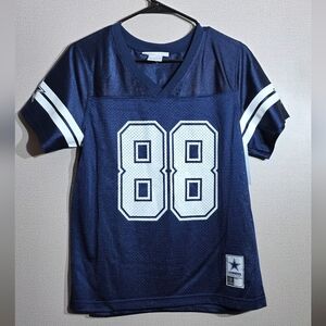Women's Navy and White Football Jersey